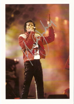MICHAEL JACKSON GENUINE HAND SIGNED 8 x 10" Photo COA Ltd Rare